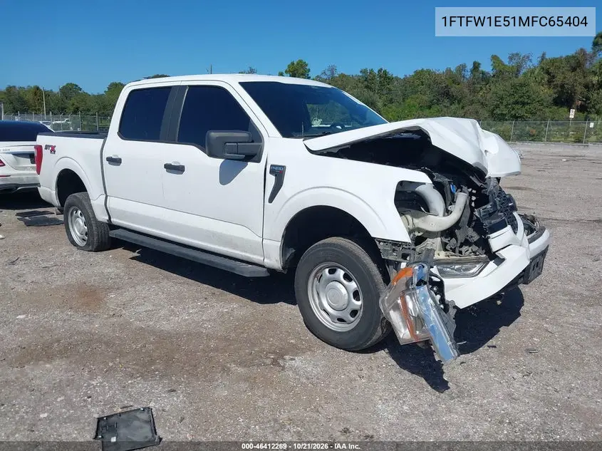 FORD F-150 2021, VIN 1FTFW1E51MFC65404