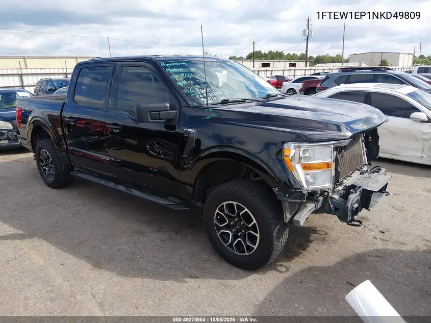 FORD F-150 2022, VIN 1FTEW1EP1NKD49809