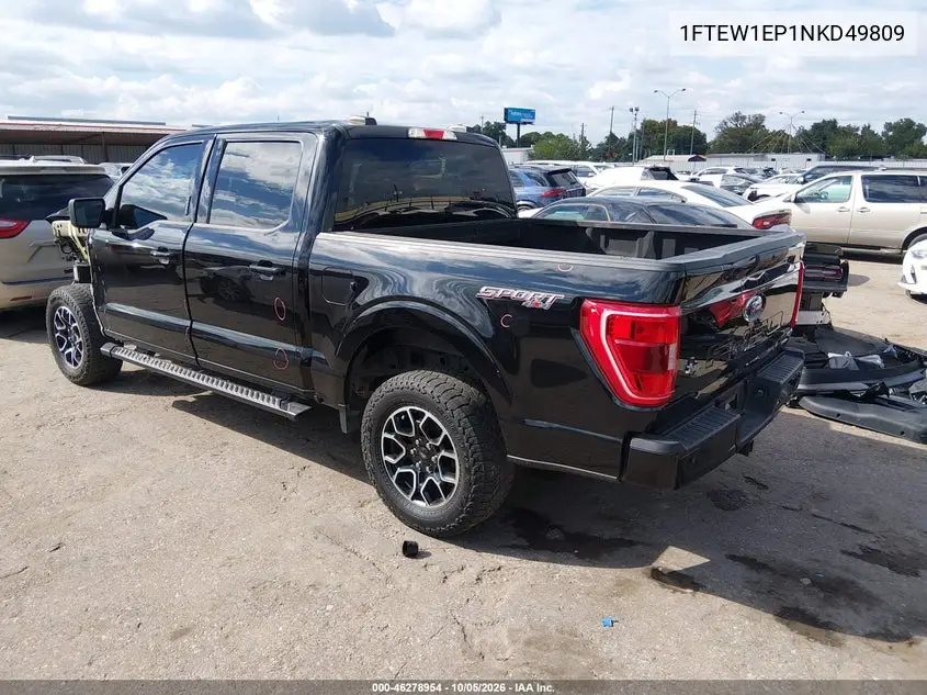 2022 FORD F-150 VIN 1FTEW1EP1NKD49809 — фото 3