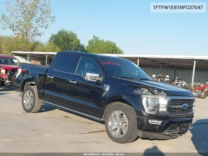 FORD F-150 2022, VIN 1FTFW1E81NFC37047
