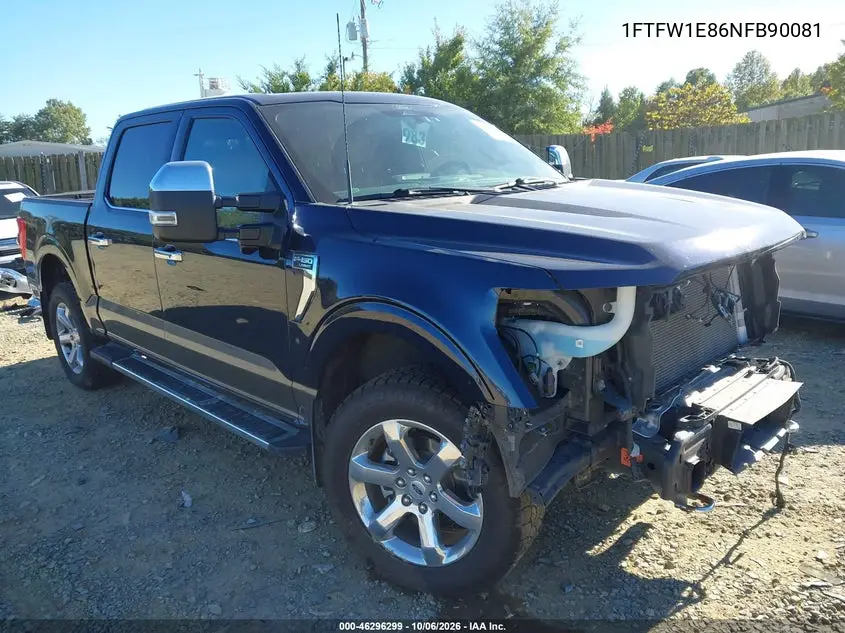 FORD F-150 2022, VIN 1FTFW1E86NFB90081