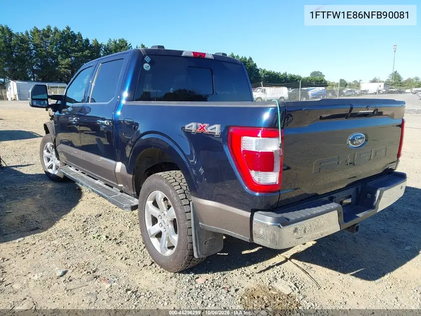 2022 FORD F-150 VIN 1FTFW1E86NFB90081 — фото 3