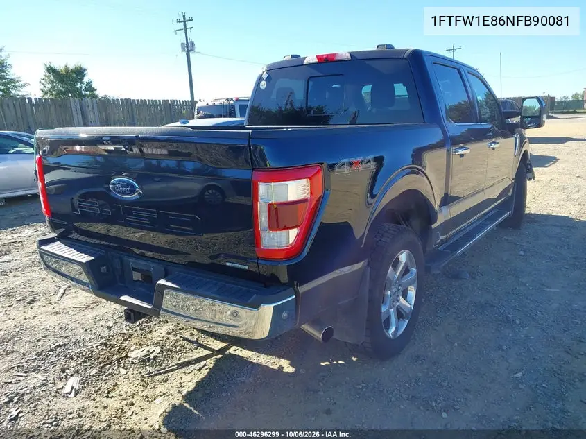 2022 FORD F-150 VIN 1FTFW1E86NFB90081 — фото 4