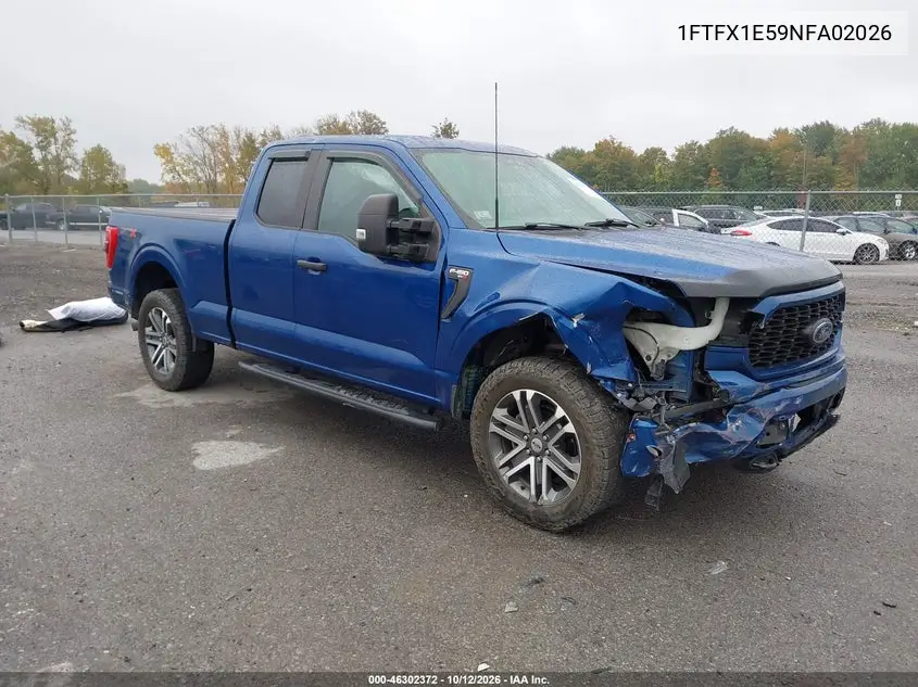 FORD F-150 2022, VIN 1FTFX1E59NFA02026