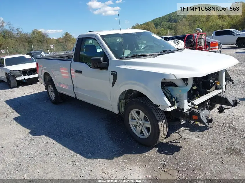 FORD F-150 2022, VIN 1FTMF1C58NKD61663