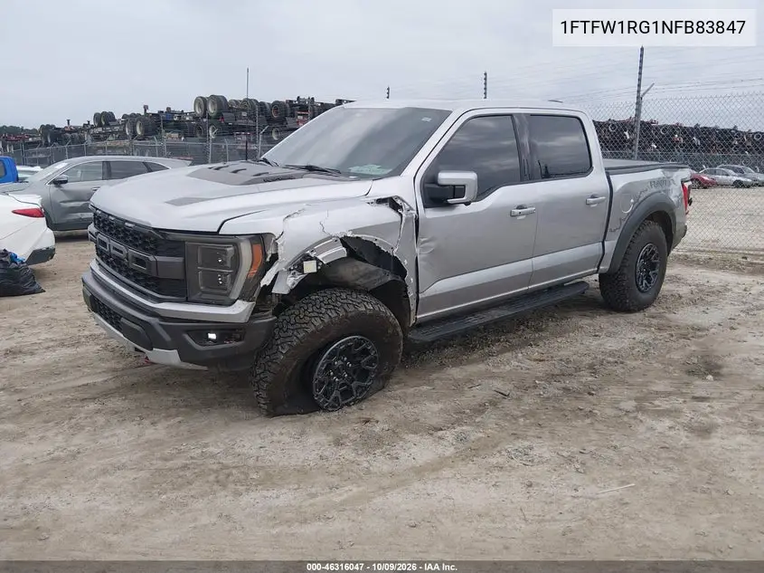 2022 FORD F-150 VIN 1FTFW1RG1NFB83847 — фото 2