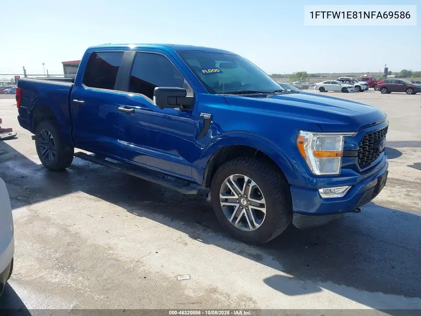 FORD F-150 2022, VIN 1FTFW1E81NFA69586