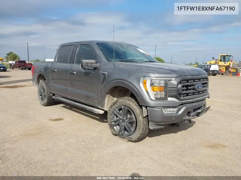 FORD F-150 2022, VIN 1FTFW1E8XNFA67190