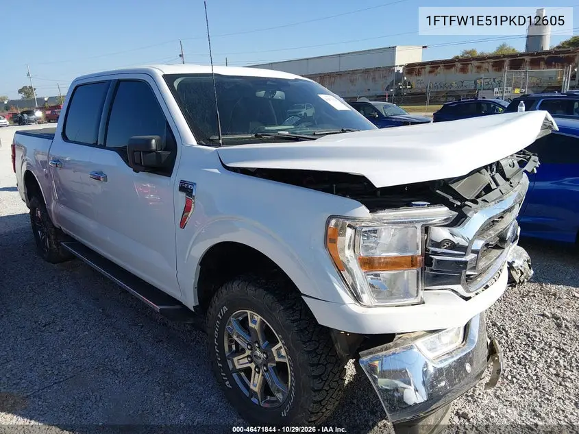 FORD F-150 2023, VIN 1FTFW1E51PKD12605
