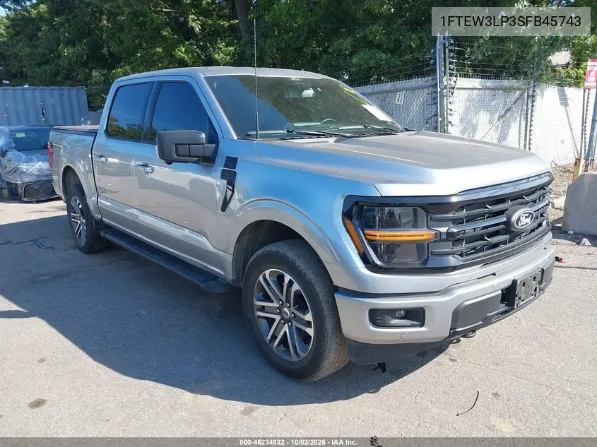 FORD F-150 2025, VIN 1FTEW3LP3SFB45743