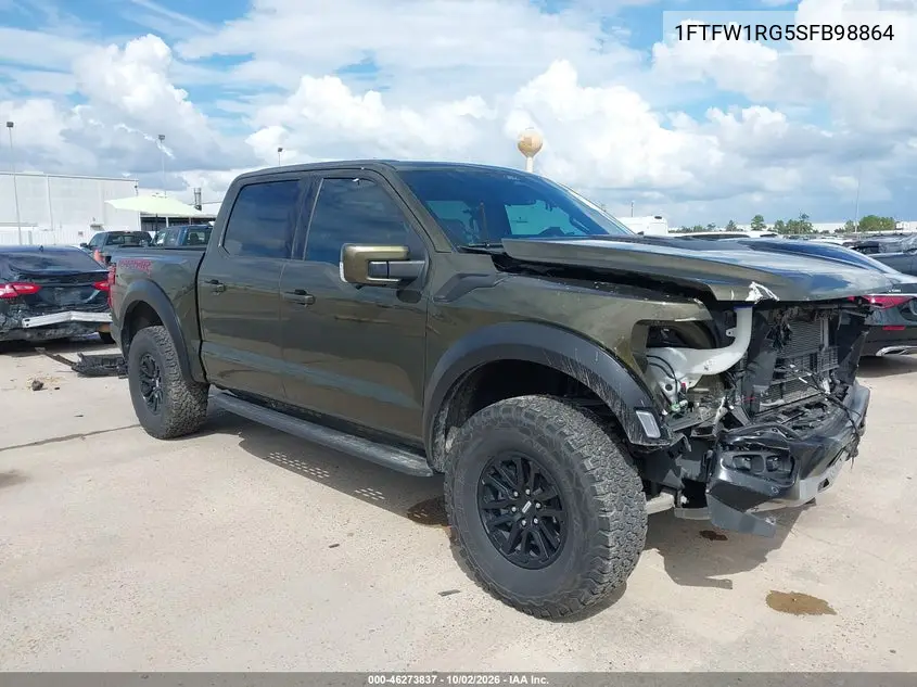 FORD F-150 2025, VIN 1FTFW1RG5SFB98864