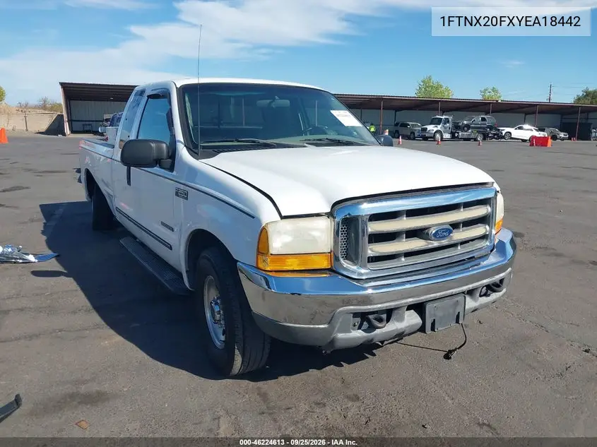 FORD F250 2000, VIN 1FTNX20FXYEA18442