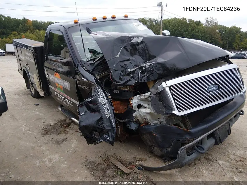 FORD F250 2001, VIN 1FDNF20L71EC84236