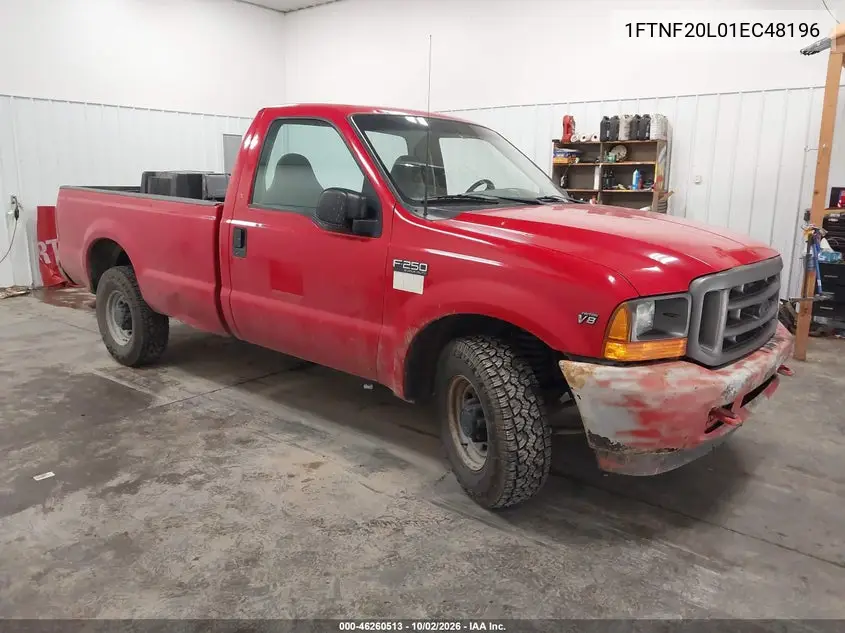 FORD F250 2001, VIN 1FTNF20L01EC48196