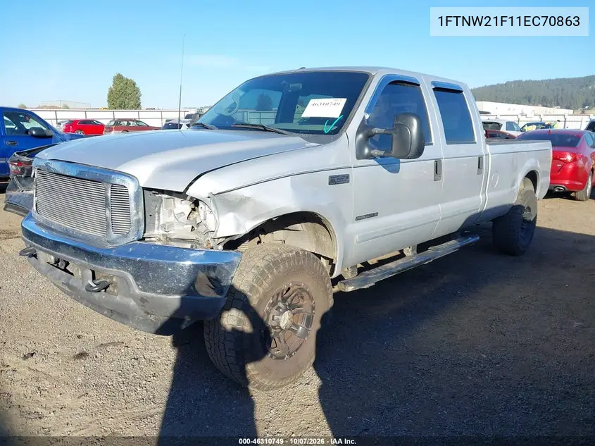 2001 FORD F250 VIN 1FTNW21F11EC70863 — фото 2