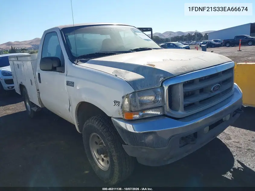 FORD F250 2003, VIN 1FDNF21S33EA66674