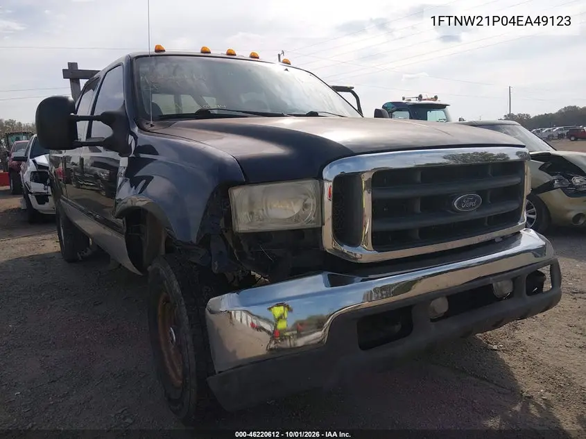 FORD F250 2004, VIN 1FTNW21P04EA49123