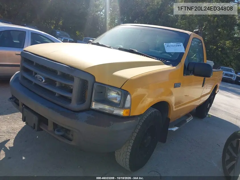2004 FORD F250 VIN 1FTNF20L24ED34808 — фото 2