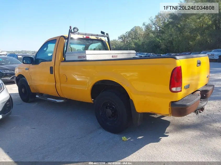2004 FORD F250 VIN 1FTNF20L24ED34808 — фото 3