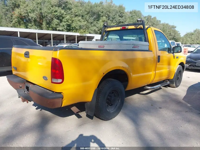 2004 FORD F250 VIN 1FTNF20L24ED34808 — фото 4