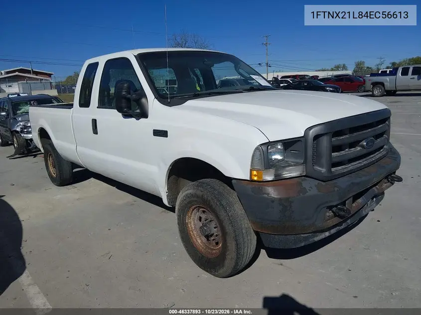 FORD F250 2004, VIN 1FTNX21L84EC56613