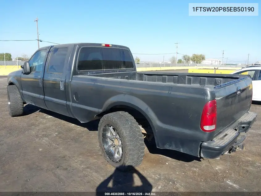 2005 FORD F250 VIN 1FTSW20P85EB50190 — фото 3