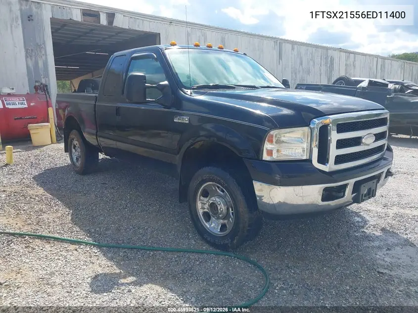 FORD F250 2006, VIN 1FTSX21556ED11400