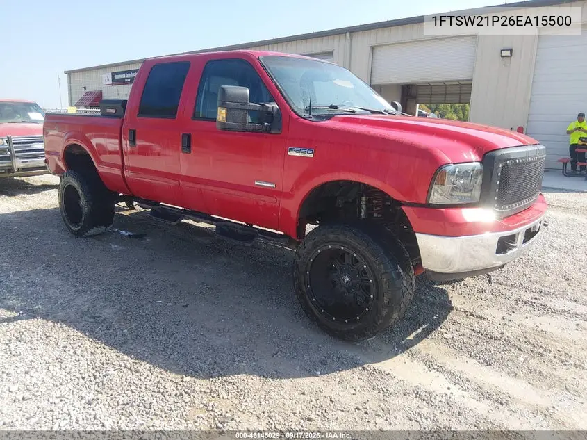 FORD F250 2006, VIN 1FTSW21P26EA15500