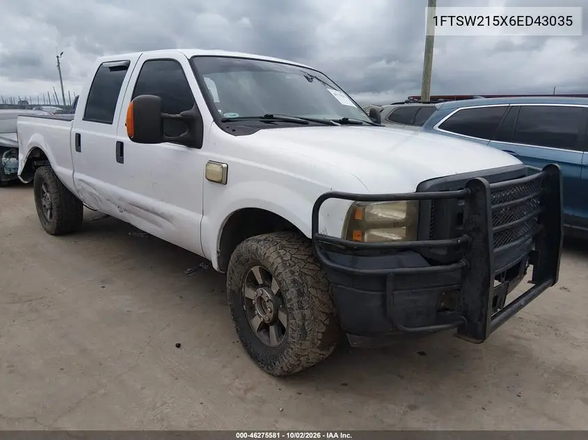 FORD F250 2006, VIN 1FTSW215X6ED43035