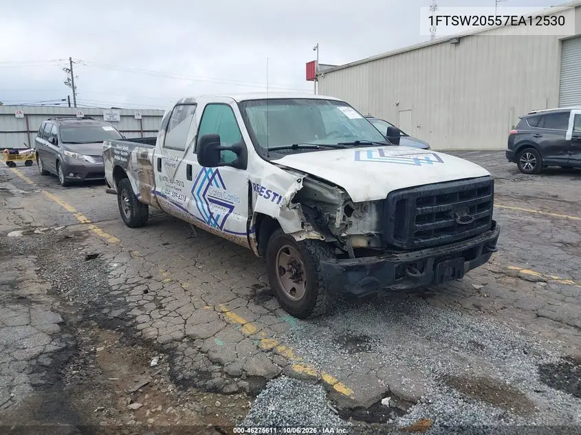 FORD F250 2007, VIN 1FTSW20557EA12530