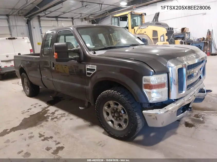 FORD F250 2008, VIN 1FTSX205X8EE28006