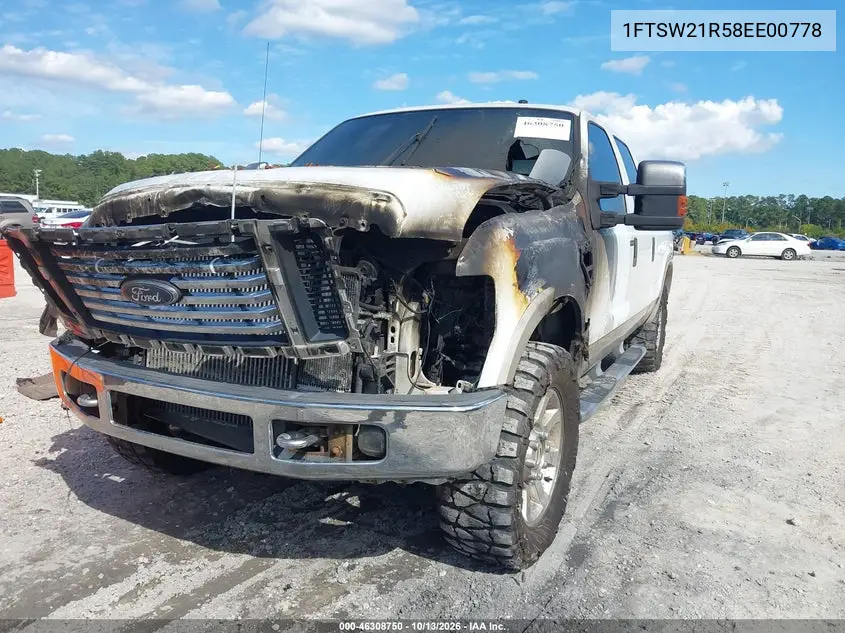 2008 FORD F250 VIN 1FTSW21R58EE00778 — фото 2
