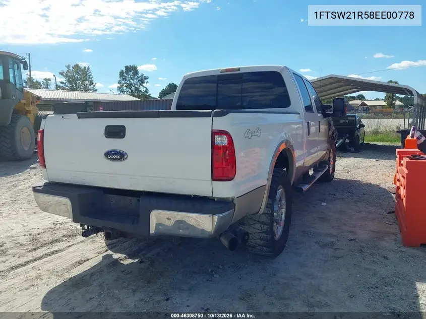 2008 FORD F250 VIN 1FTSW21R58EE00778 — фото 4