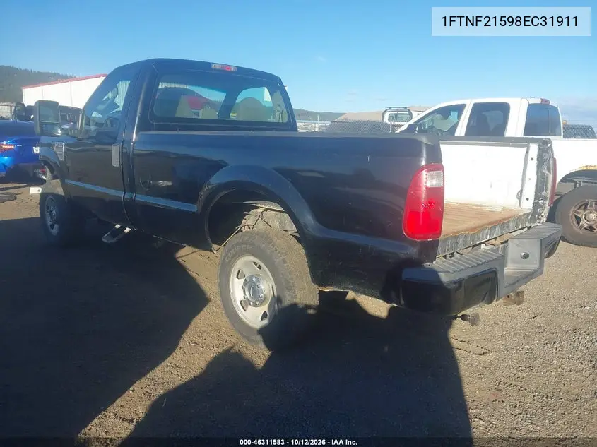 2008 FORD F250 VIN 1FTNF21598EC31911 — фото 3