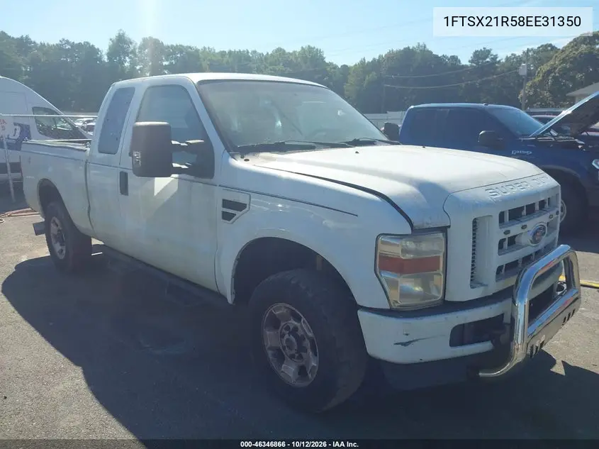 FORD F250 2008, VIN 1FTSX21R58EE31350