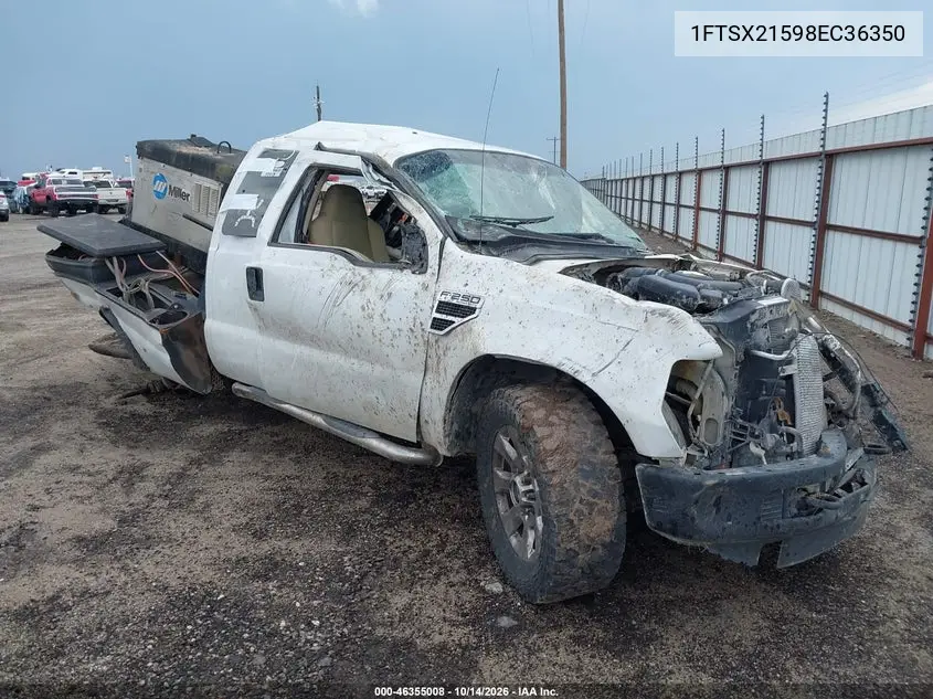 FORD F250 2008, VIN 1FTSX21598EC36350