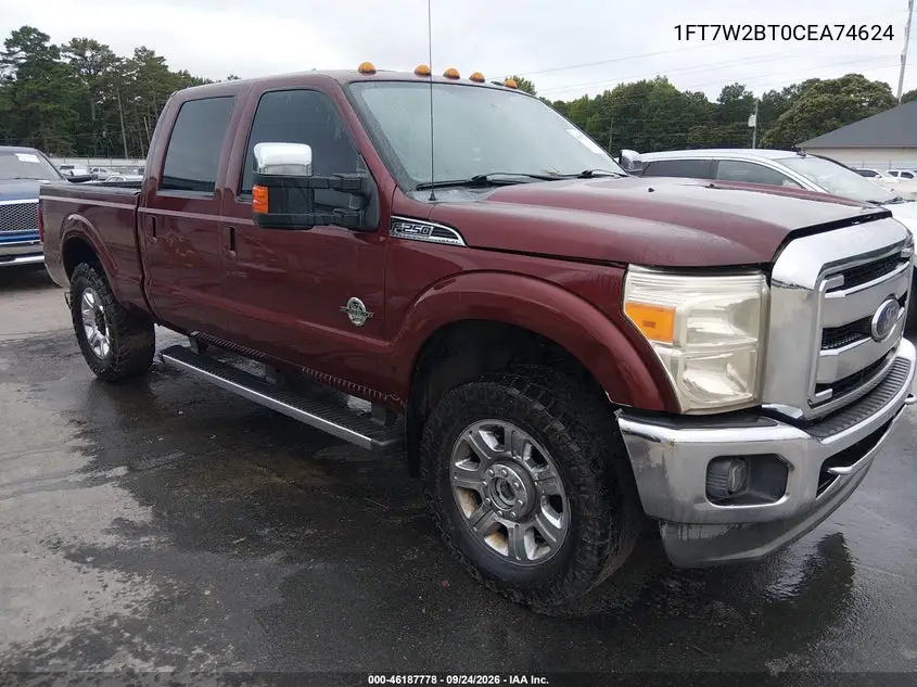 FORD F250 2012, VIN 1FT7W2BT0CEA74624