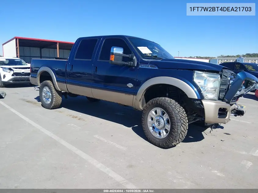 FORD F250 2013, VIN 1FT7W2BT4DEA21703