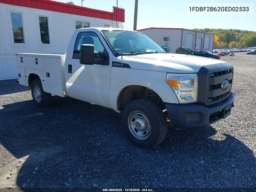 FORD F250 2016, VIN 1FDBF2B62GED02533