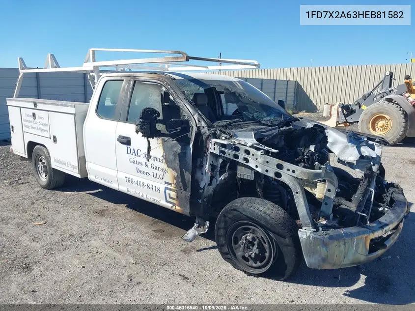 FORD F250 2017, VIN 1FD7X2A63HEB81582