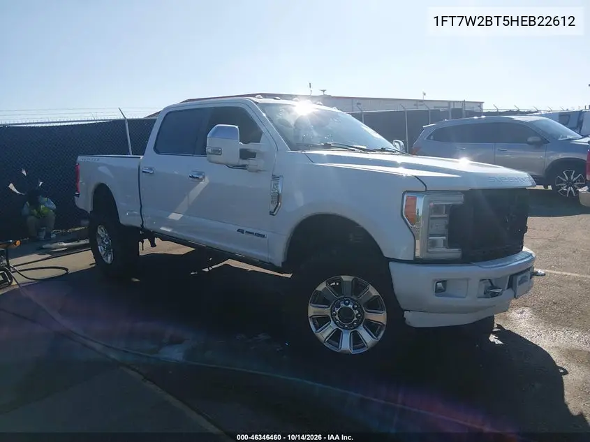 FORD F250 2017, VIN 1FT7W2BT5HEB22612