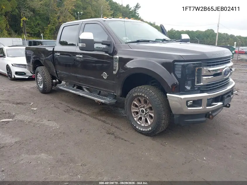 FORD F250 2018, VIN 1FT7W2B65JEB02411