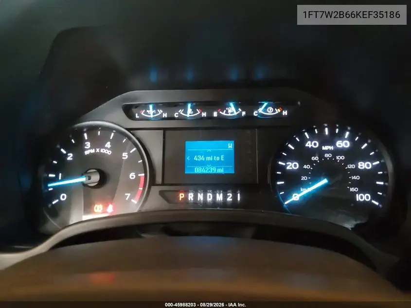 FORD F250 2019, VIN 1FT7W2B66KEF35186
