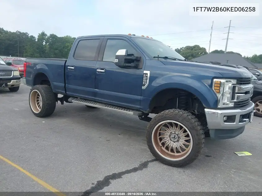 FORD F250 2019, VIN 1FT7W2B60KED06258