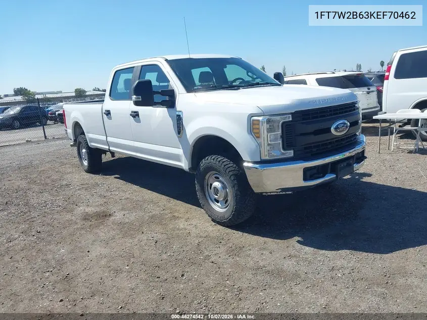 FORD F250 2019, VIN 1FT7W2B63KEF70462