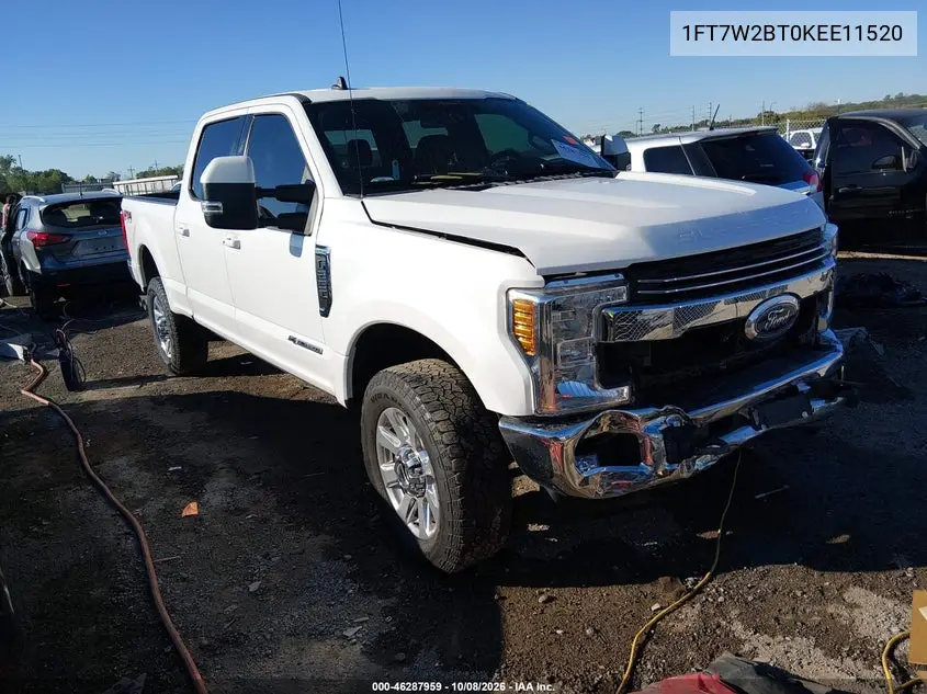 FORD F250 2019, VIN 1FT7W2BT0KEE11520