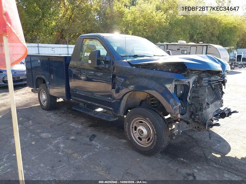 FORD F250 2019, VIN 1FDBF2BT7KEC34647