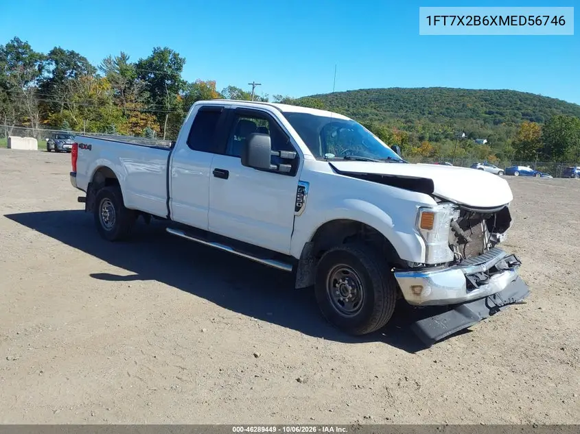 FORD F250 2021, VIN 1FT7X2B6XMED56746