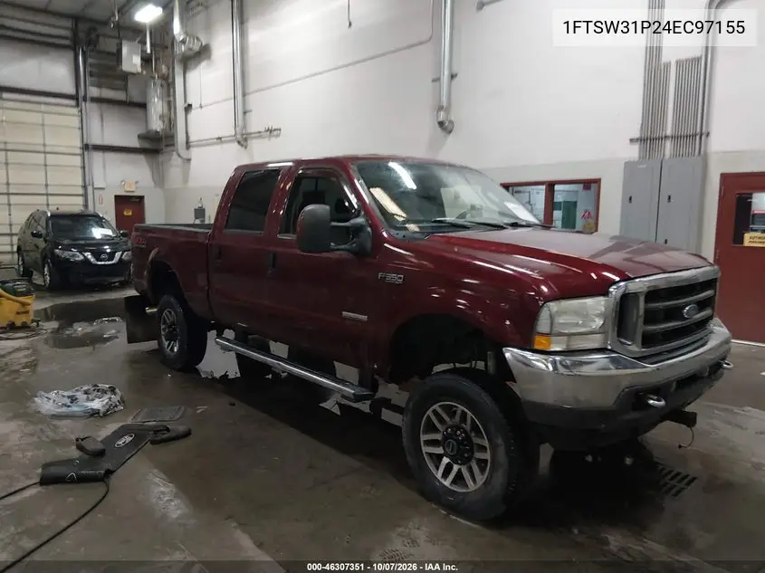 FORD F350 2004, VIN 1FTSW31P24EC97155