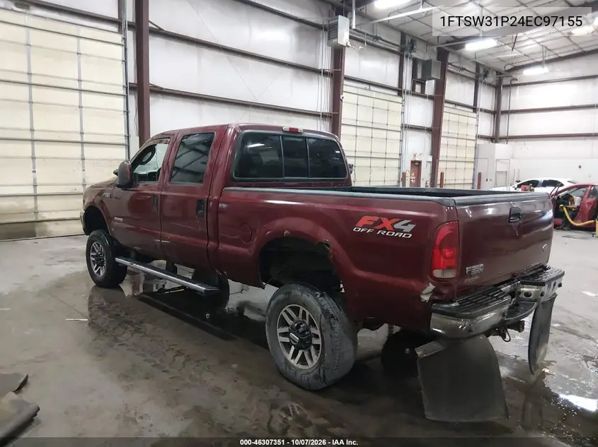 2004 FORD F350 VIN 1FTSW31P24EC97155 — фото 3